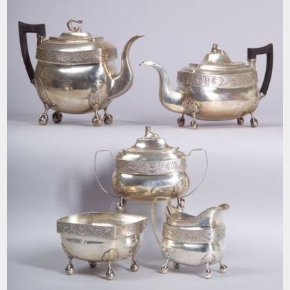 Assembled Five-Piece Silver Tea and Coffee Service