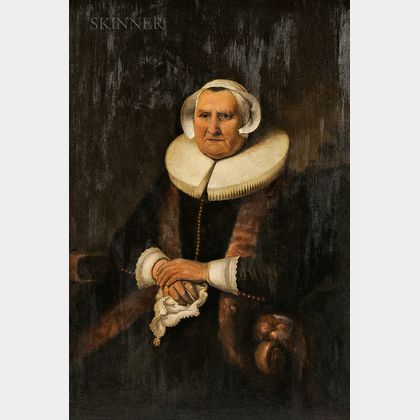 Hendrik Albertus Kleijn (Dutch, 1860-1929) Elizabeth Jacobs Bas /A Copy After Rembrandt or Bol