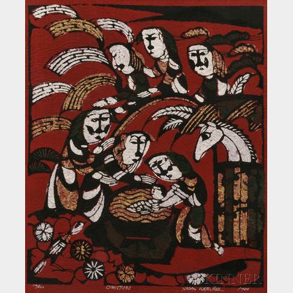 Sadao Watanabe (1913-1996) Woodblock Print