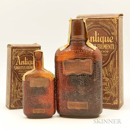 Antique Whiskey, 1 pint bottle (oc) 1 1/4 pint bottle (oc) 
