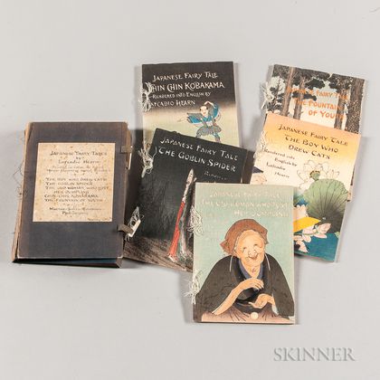 Set of Five Crepe Paperback Books, Japanese Fairy Tale Series