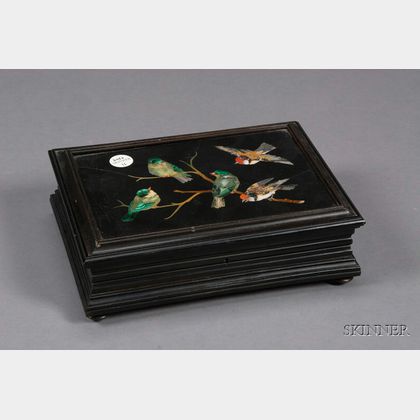 Pietra Dura Mounted Box and Cover