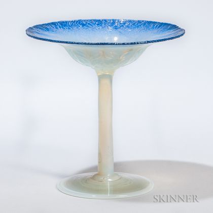Tiffany Opalescent and Favrile Glass Compote 