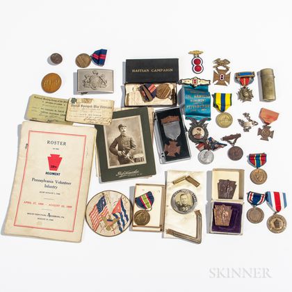 Group of Mostly Spanish American War-era Medals