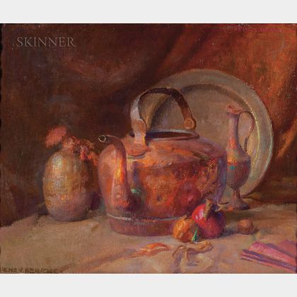 Henry Hensche (American, 1899-1992) Still Life with Copper Kettle