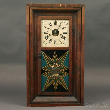 Forestville Manufacturing Co. Mahogany Ogee Clock