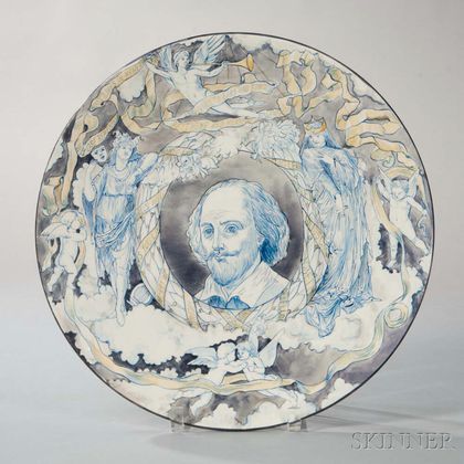 Hand-painted Earthenware Shakespeare Dish
