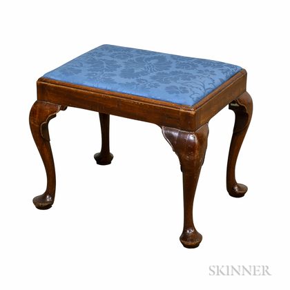 Queen Anne-style Mahogany Stool