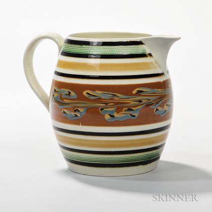 Marbled Slip-decorated Pitcher