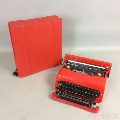 Olivetti Valentine Cased Typewriter. Estimate $100-150