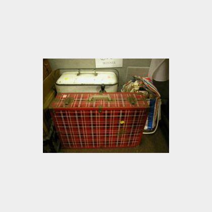 Schlitz Cold Tap, a Plaid Metal Picnic Case and Two Cooler Bags with 1980s Bear Bryant and Unopened Super Bowl Coca-Cola Collector Bott