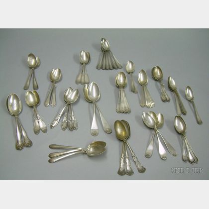 Approximately Fifty-six Assorted Sterling Silver Spoons. 
