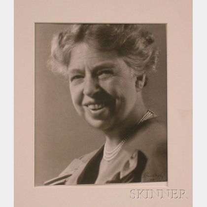Lotte Jacobi Black and White Photograph of Eleanor Roosevelt