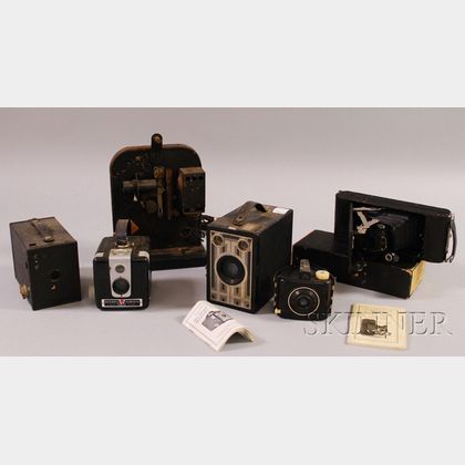 Five Vintage Kodak Cameras and a Filmagraph Projector