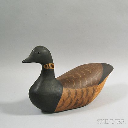 K. Blakeley Carved and Painted Brant Decoy