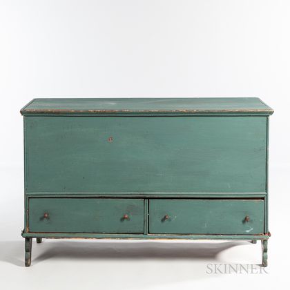 Painted Pine Chest over Two Drawers