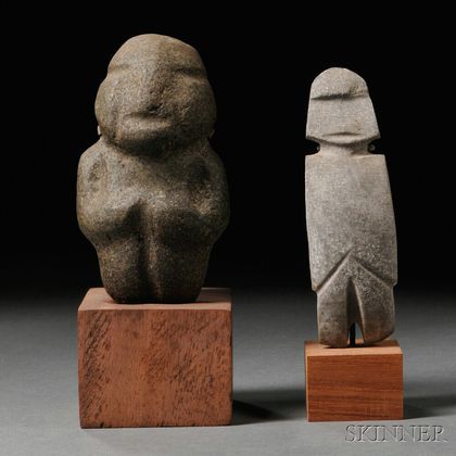 Two Mezcala Carved Stone Figures