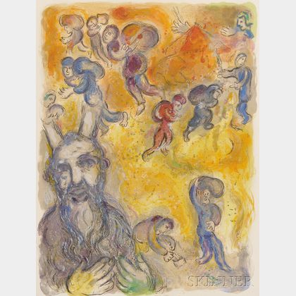 Marc Chagall (French/Russian, 1887-1985) Moses Looked Upon his Brethren's Burdens