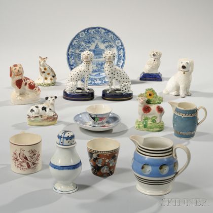 Fifteen English Pottery Items