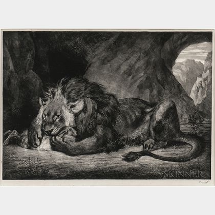 Eugène Delacroix (French, 1798-1863) Lion de L'Atlas