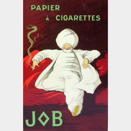 Job Papier a Cigarette Chromolithograph Retail Advertising Hanging Card. 