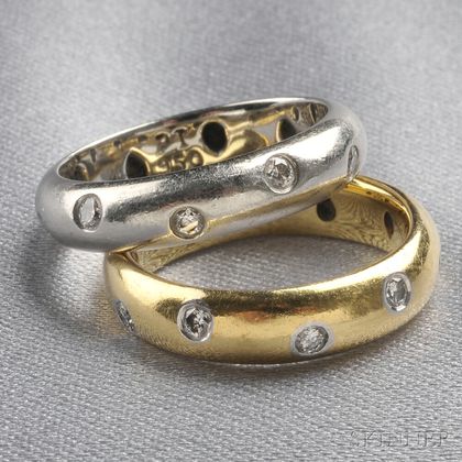Two Diamond "Etoile" Rings, Tiffany & Co.