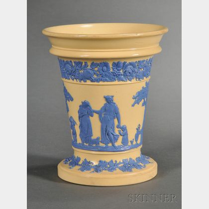 Wedgwood Smear Glazed Caneware Vase and Cover