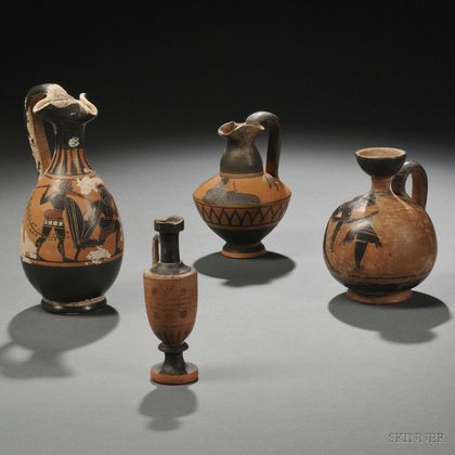 Four Grand Tour Ceramic Vessels