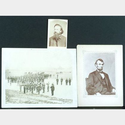 (Civil War),Three 19th Century Vintage Civil War Photographic Subjects