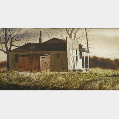 Robert O'Dell (American, b. 1938) Winter Farmhouse