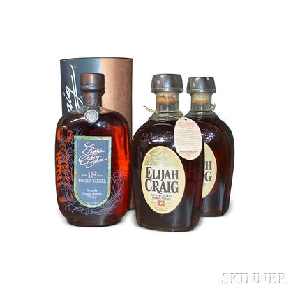 Mixed Elijah Craig, 3 750ml bottles 