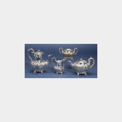 William IV/Victorian Four Piece Silver Tea and Coffee Service