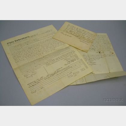 Three 18th and 19th Century Hand-written Documents