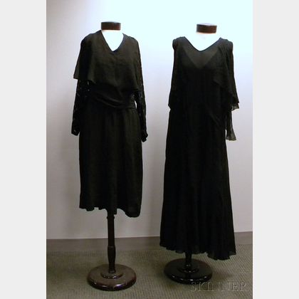 Two 1930s Black Dresses