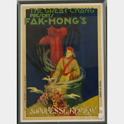 Set of Four Lithograph Chang and Fak-Hong's United Magicians Presents Posters