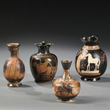 Four Grand Tour Ceramic Vessels