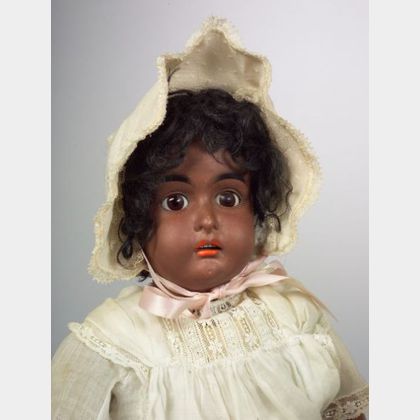 Kestner Black Bisque Socket Head Girl Doll
