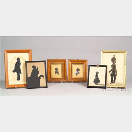Collection of Six Silhouette Portraits