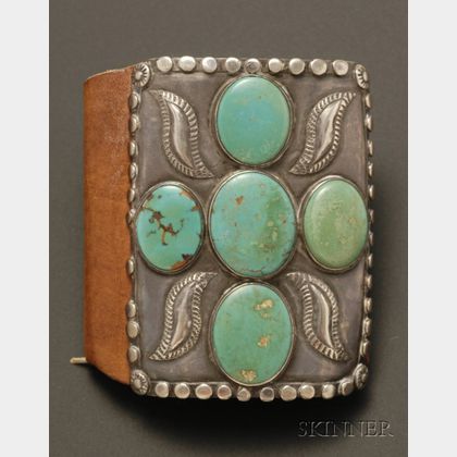 Southwest Silver, Turquoise, and Leather Ketoh