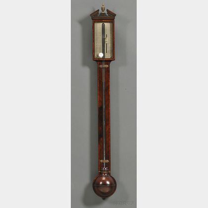 Regency Mahogany Stick Barometer