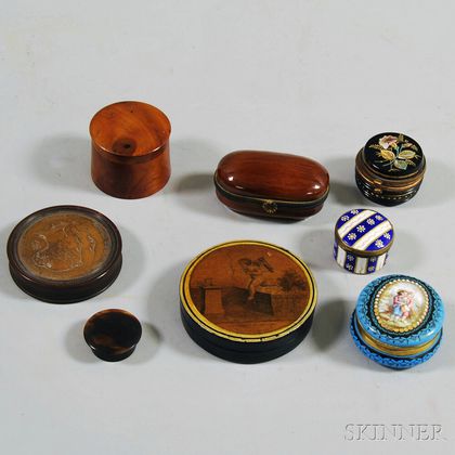 Eight Snuff Boxes