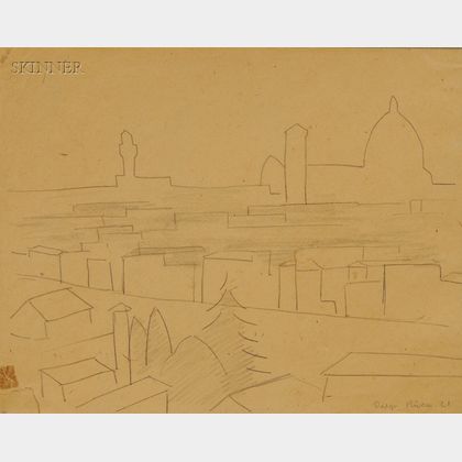 Diego Rivera (Mexican, 1886-1957) Skyline, Florence, Italy