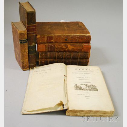 Six 18th and Early 19th Century Decorative Bound Medical Related Titles