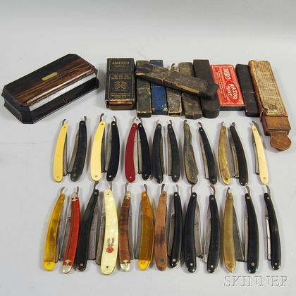 Large Collection of Mostly Vintage Straight Razors