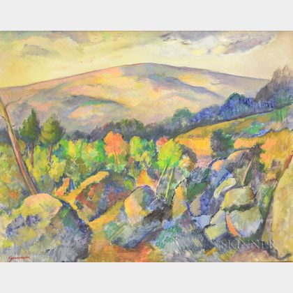 Edwin Booth Grossman (American, 1887-1957) Early Autumn Landscape