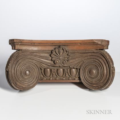 Carved Ionic Pilaster Capital