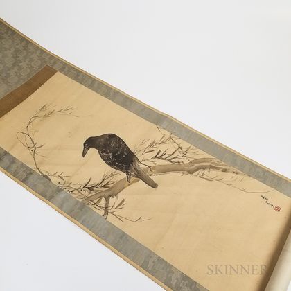 Hanging Scroll Depicting a Crow. Estimate $100-200