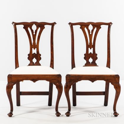 Pair of Chippendale Cedar Side Chairs