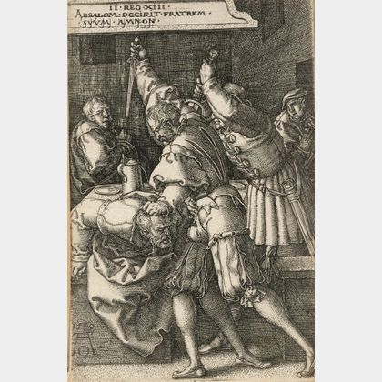 Heinrich Aldegrever (German, 1502-circa 1561) Absalom Killing His Brother Amnon