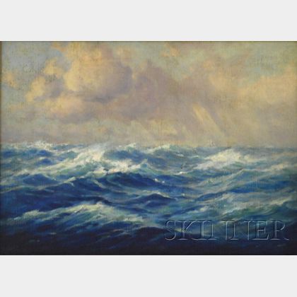 Attributed to C. Myron Clark (American, 1858-1925) Seascape.